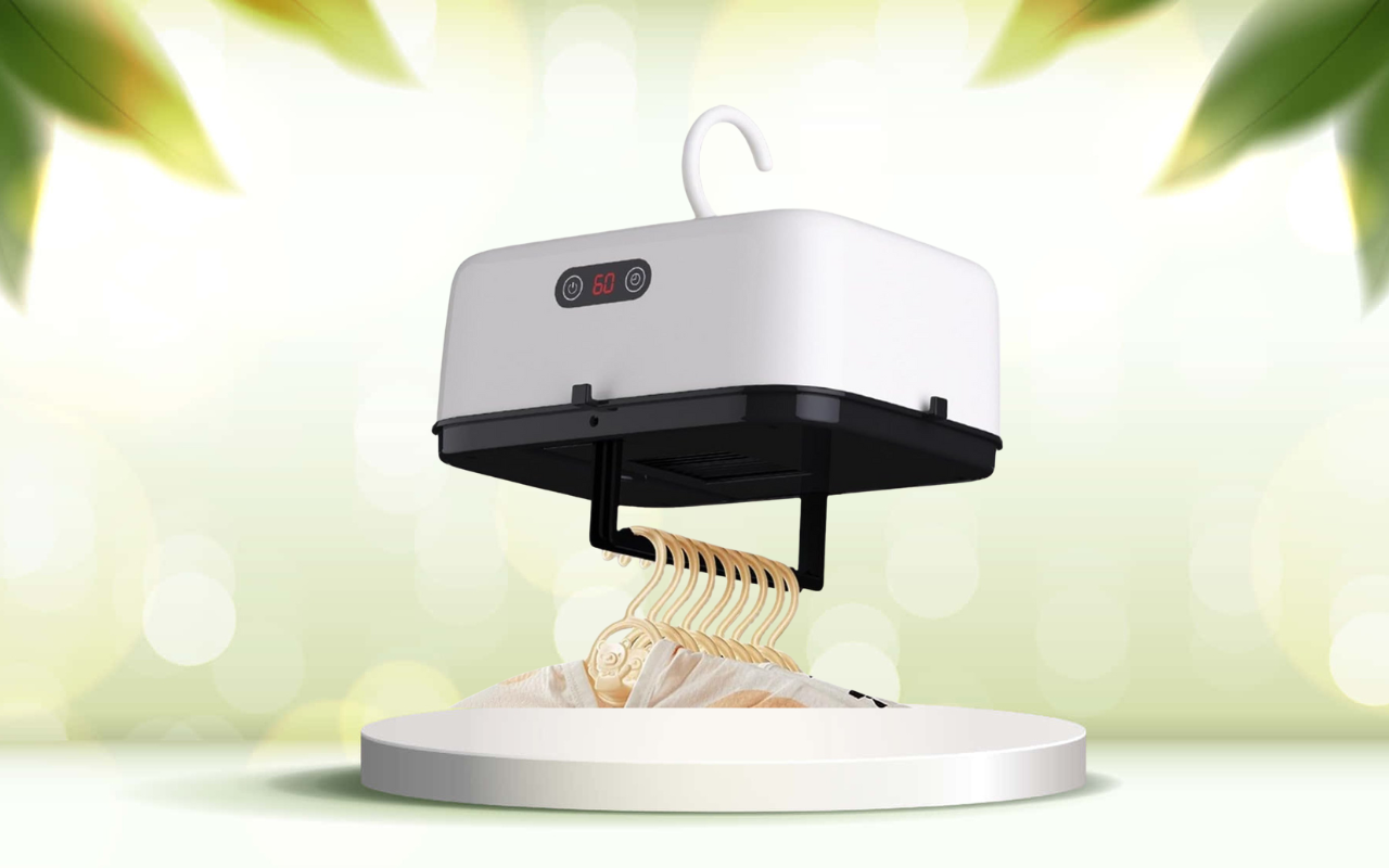 Asciugatrice portatile compatta: asciuga ovunque i tuoi capi con rapidità e stile